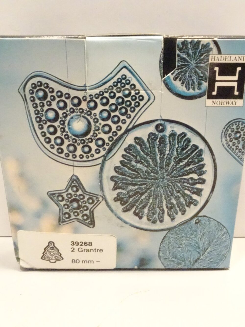 Vintage Hadeland Glassverk Norway Crystal Christmas Trees – Set of 2 in Box NEW